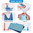 thumbnail image 4 of LOVEVER 4-Pack Large Cooling Towels (40x12 Inches) - Quick-Dry  Fast-Acting Cooling - Soft  Lightweight & Compact for Gym  Travel  Sports  Beach  Spa - Includes Zippered Storage Bag - Non, 4 of 7