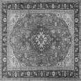 thumbnail image 1 of Ahgly Company Indoor Square Medallion Gray Traditional Area Rugs, 6' Square, 1 of 1