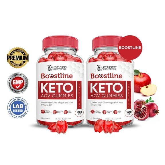 (2 Pack) Boostline Keto ACV Gummies 1000MG Dietary Supplement 120 Gummys