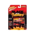 thumbnail image 4 of 1974 Pontiac GTO Black and Red with Flame Graphics "Black with Flames" Series 1/64 Diecast Model Cars by Johnny Lightning, 4 of 4