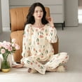thumbnail image 1 of Conjunto de pijamas informales inteligentes para mujer, Pijama de algodón de otoño e invierno para Navidad, ropa de dormir de manga larga para niñas, ropa de dormir de moda para mujer, 1 of 3