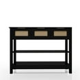 thumbnail image 2 of Nmkwnr Rectangle Sofa Table with 3 Drawers and 2 Open Shelves, 43.3" Console Table for Living Room, Office, Dining Room, Black, 2 of 7