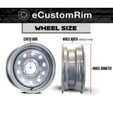 eCustomRim, Trailer Rim, 14X5.5, White, 5 Lug On 4.5 Inch Center ...
