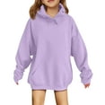 thumbnail image 3 of OIOLOYJM Hoodies for Girls Boys Oversized Fashion Casual Drop Shoulder Fleece Long Sleeve Hooded Sweatshirt Fall Loose Fit Warm Comfortable Lightweight Clothes with Pocket, 3 of 4