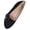 Black, variant on Womens Ballet Flats Pointed Toe Faux Suede Tulle Pearl Bow Slip On Cushioned Lightweight Dressy Wedding Comfort Flat Shoes Black Size US6.5