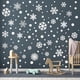 thumbnail image 3 of Nvzi 288 piezas/8 hojas de calcomanías de pared de copos de nieve navideños,suministros para fiestas navideñas para decoraciones de invierno, B, 3 of 4