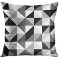 thumbnail image 1 of EREHome Gray Geometric Black and White Triangle Pattern Abstract Grey Throw Pillowcase Cover Cushion Case Home Decor 16x16 inch, 1 of 1