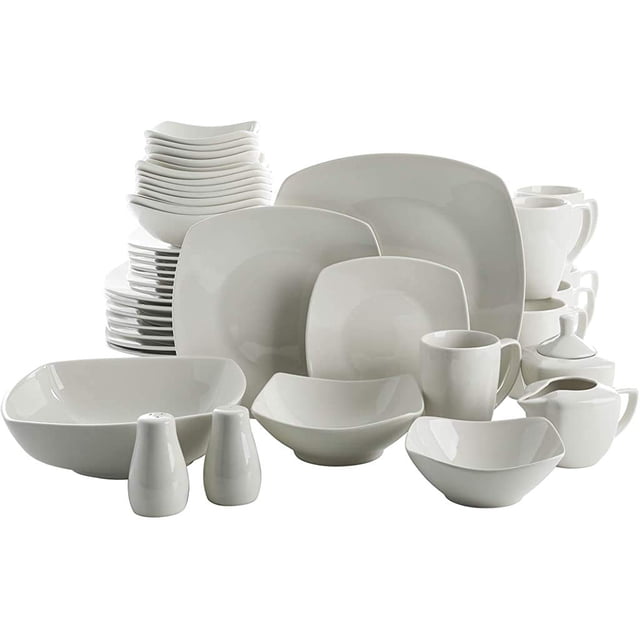 Juego de vajilla Gibson Home Zen Buffetware de 39 piezas, color blanco