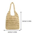 thumbnail image 2 of Bolso Hobo Elegante para Mujer Mano Tejido Paja Gran Capacidad Fiestas Y, 2 of 9