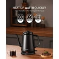 thumbnail image 4 of DmofwHi Gooseneck Electric Kettle(1.0L),1000W Electric Tea Kettle of 304 Stainless Steel,Auto Shut off,Water Kettle for Coffee and Tea -Matte Black, 4 of 14