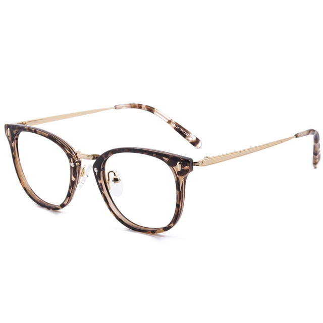 Gafas Azul Anti-reflejo GUDVUE Ovaladas Estampado Leopardo UV400