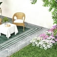 thumbnail image 4 of Demi Bonn Metal Decorative Garden Fence 17.2 in H x 9.2 ft L, 5 Panels Border Dog Fence Panels Animal Barrier, for Yard Patio Flower Bed Lawn Outdoor, White, 4 of 10