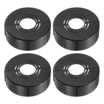 Wall Split Flange, 4 Pcs 62x20 mm - Cuttable ABS Round Escutcheon Plate Cover Buckle, Shower Arm Flange for 20/25/33mm(0.8/1.0/1.3 Inch) Water Pipe Faucet Decoration (Black)