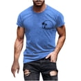 thumbnail image 2 of Mefallenssiah Hommes Hauts, Hommes de Dégagement Imprimer Manches Courtes Col Rond T-Shirt Mode Décontracté Manches Courtes, 2 of 5