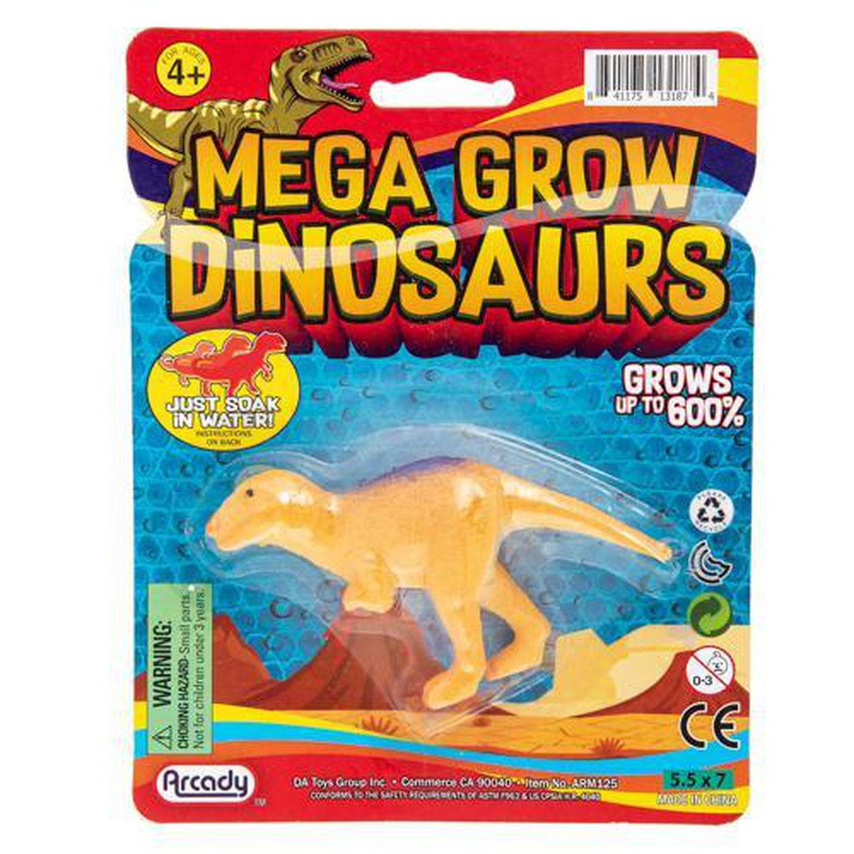 Grow Creature Dinosaur Toy Grows up to 600% Its Original Size Reusable! 