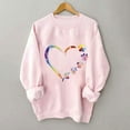 thumbnail image 4 of GA WEIHUA Clearance Sales,Valentines Sweatshirts for Women Cute Long Sleeve Pullover Crewneck Casual Holiday Tops Trendy Love Heart Graphic Sweatshirt(Pink,XL), 4 of 4