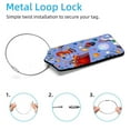 thumbnail image 2 of Square 2Pack PU Leather Purple Animal Circus Cruise Luggage Tag with Privacy Cover and Stainless Steel Ring - Suitable for Travel Handbags Backpacks Luggage Tags, 2 of 6