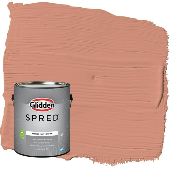 Glidden Spred Orange Essential / Orange Semi-Gloss Interior Paint with Primer, 1 Gallon