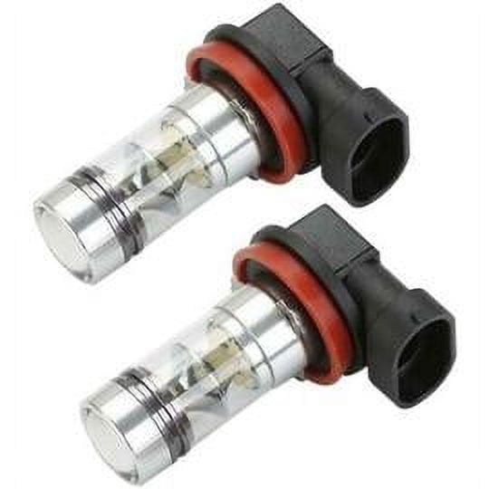 Car Fog Light Bulbs, 6000k White Super Bright 360-degree Beam, Energy Efficient For H8 Size, Universal Replacement With Durability And Strict Quality Testing