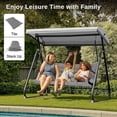 thumbnail image 3 of SDJPOI 2-3 Seater Porch Swing Replacement Cushion, Thicken 4" Waterproof Outdoor Bench Cushions with Backrest for Outdoor Furniture, 3 of 7