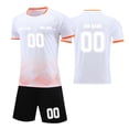 thumbnail image 1 of Custom Football Kit Set for Adult and Child, Name Number Team Logo DIY Family Match Personalized Jersey Shirt Shorts Set, Dad and Son Matching Outfits Beige L, 1 of 6