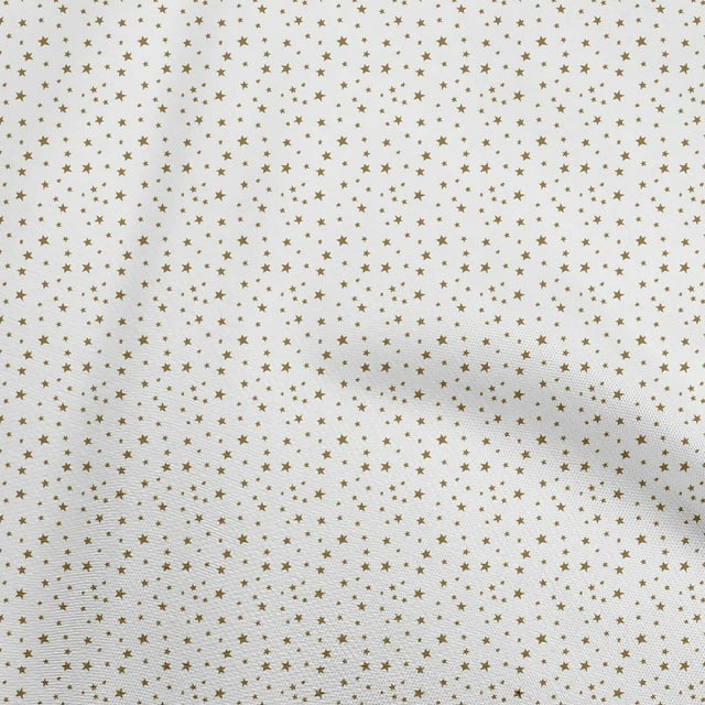 oneOone Georgette Viscose Tawny Brown Fabric Stars Craft Projects Decor Fabric Printed By The Yard 42 Inch Wide
