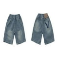 thumbnail image 5 of Boys Jean Shorts Relaxed Fit Loose Cargo Jean Shorts Boys' Fashion Kids Boys Clothes 8-9 Years Cute&nbsp;Boy&nbsp;Clothing, 5 of 9
