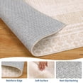 thumbnail image 4 of HIWEAVER Beige 8' x 10' Washable Area Rugs for Living Room Soft Geometric Bordered Indoor Modern Large Throw Carpet for Dining Room Non Slip Farmhouse Floor Cover for Home Decor, 4 of 6