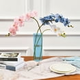 thumbnail image 3 of Clear Flower Vase Centerpieces Plastic Cylindrical Vases Home Wedding Decor 4"x12" Sky Blue, 3 of 6