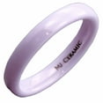 thumbnail image 2 of Ceramic 4mm Purple lavendar Wedding Band Classic High Polished Ring Comfort Fit Men Women, 2 of 6