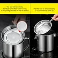 thumbnail image 5 of Gixusil Bacon Grease Container 43.96oz (1.3L) Stainless Steel Food Oil Container with Strainer Can Kitchen Filter Pot Storge Frying Oil Cooking Grease，Silver, 5 of 7