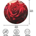 thumbnail image 4 of GZHJMY Red Rose Round Placemats 15.4in, Washable Heat Resistant Table Mats for Dining Tables Kitchen Wedding Party Decoration Plate Mats Set of 1 Table Mat, 4 of 7