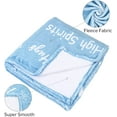 thumbnail image 5 of 400 GSM Healing Compassion with Inspirational Messages Throw Blanket - Sympathy Cancer Get Well Caring Gifts - Comfort Gift Blanket for Support Strength - Women Men Patient -60X80 Blue, 5 of 6