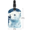 thumbnail image 6 of Square 2Pack PU Leather Galaxy Polar Bear Cruise Luggage Tag with Privacy Cover and Name ID Tag for Travel Handbags Backpacks Luggage Tags, 6 of 6