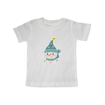 

Inktastic Cute Christmas Snowman in Blue Hat and Scarf Gift Baby Boy or Baby Girl T-Shirt