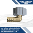 thumbnail image 3 of 25 Pcs XFITTING 1/2 Inch Pex x 1/2 Inch NPT Female Swivel Elbow, 25-2-2=25X, 3 of 5