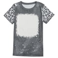 thumbnail image 2 of Elainilye Fashion Summer Tops for Women Summer Slim Tie-Dye Round Neck Short Sleeve T-Shirt Tee,Gray, 2 of 6