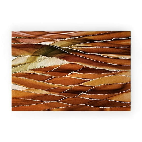 Society6 Utart Desert Hot Copper Marble Landscapes 30" x 20" Welcome Mat