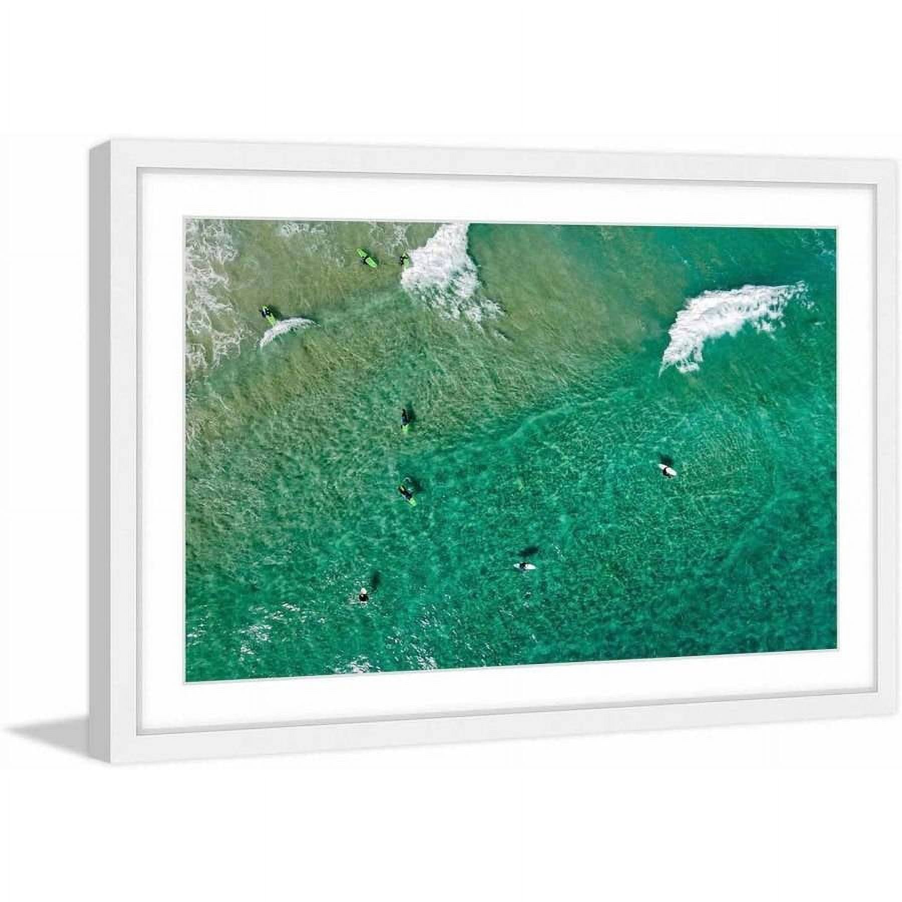 Marmont Hill "Paddling Out" By Karolis Janulis Framed Painting Art Print, 18.0" x 1.5"