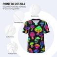 thumbnail image 4 of Daiia Bright Mushrooms Mens Baseball Jersey Button Down Shirts Short Sleeve Sports Uniforms-XX-Large, 4 of 9