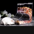 thumbnail image 4 of Pet Clear Acrylic Automatic Feeder Anti-turnover Food Dispenser Container for Hamster Hedgehog Squirrel, 4 of 8