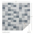 thumbnail image 2 of VHC Brands Sawyer Mill Patchwork Chambray Cotton Farmhouse Pre-Washed Square Queen Bedding Accessory, Quilt 90x90, Blue Denim, 2 of 7