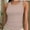 Khaki, variant on Crew Neck Tank Tops for Women Stretch Camisole Shirts