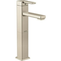 Moen S6712BN 90 Degree One-Handle Single Hole Vessel Sink Modern Bathroom Faucet, Brushed Nickel