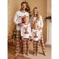 thumbnail image 5 of AIGUR Family Christmas Pajamas Family Matching Christmas Pajama Set Family Matching Pajamas Sets Long Sleeve Reindeer Printed Tops Plaid Pants, 5 of 10