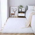 thumbnail image 6 of YJ.GWL Soft Fluffy Area Rug Shaggy Carpet for Living Room Bedroom Nursery Room Rugs,5.3'x7.5',White, 6 of 6