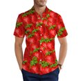 thumbnail image 3 of Camisa hawaiana informal con estampado 3D de helado para hombre, camisa de manga corta, divertida, de verano, transpirable, 3 of 5