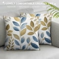 thumbnail image 3 of Nawypu  Gold Eucalyptus Leaf Pillow Covers , Spring Eucalyptus Watercolor Pillow Cases, Blue Gray Leaves Modern Throw Pillows Cover Decor Gifts for Bed Couch Sofa Living Room, 3 of 5