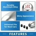 thumbnail image 6 of Unique Bargains Universal Gear Shift Knob Aluminum Alloy Car for 5 Speed Manual Vehicle W/ 3 Adapter Titanium Tone 1 Set, 6 of 6