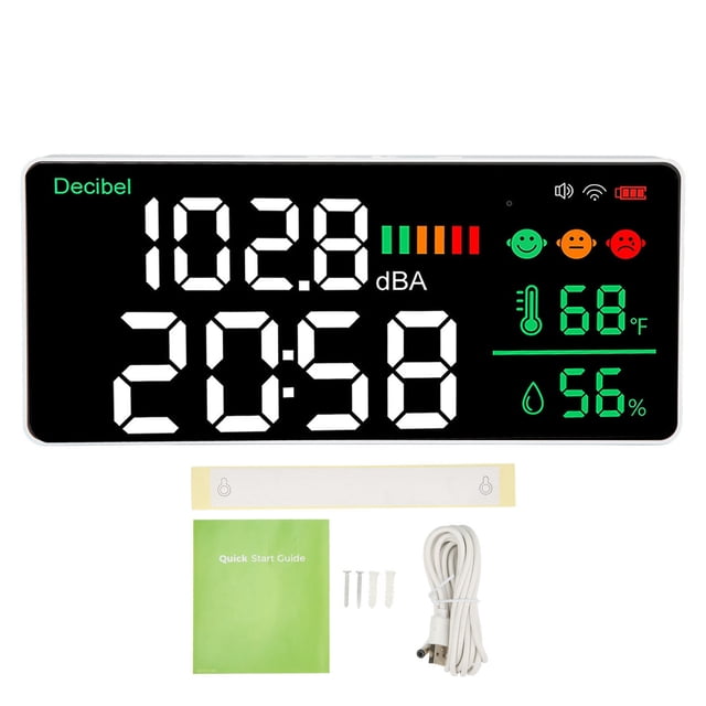 Medidor de Decibelios LED Bling Bling 2,4 G con Pantalla LED
